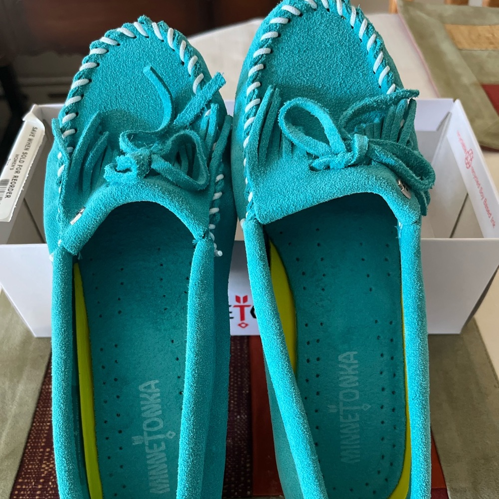 Minnetonka Turquoise Moccasins